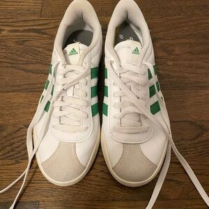 Adidas Women’s White and Green Sneakers
